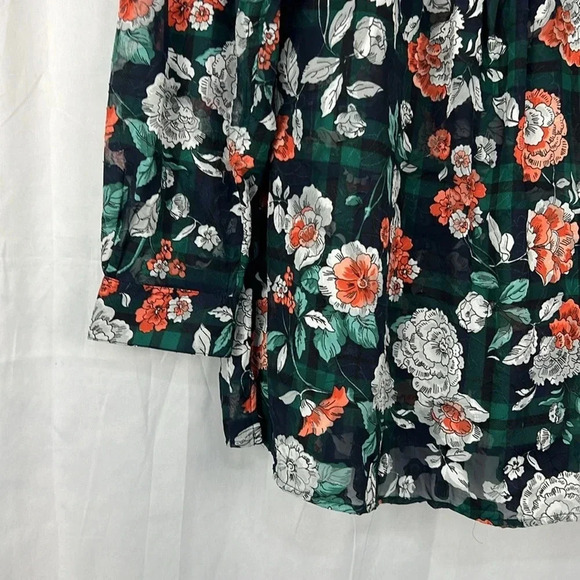 Tommy Hilfiger NEW Women’s XL Urban Folklore Floral V-Neck Semi-sheer Blouse - Picture 7 of 10